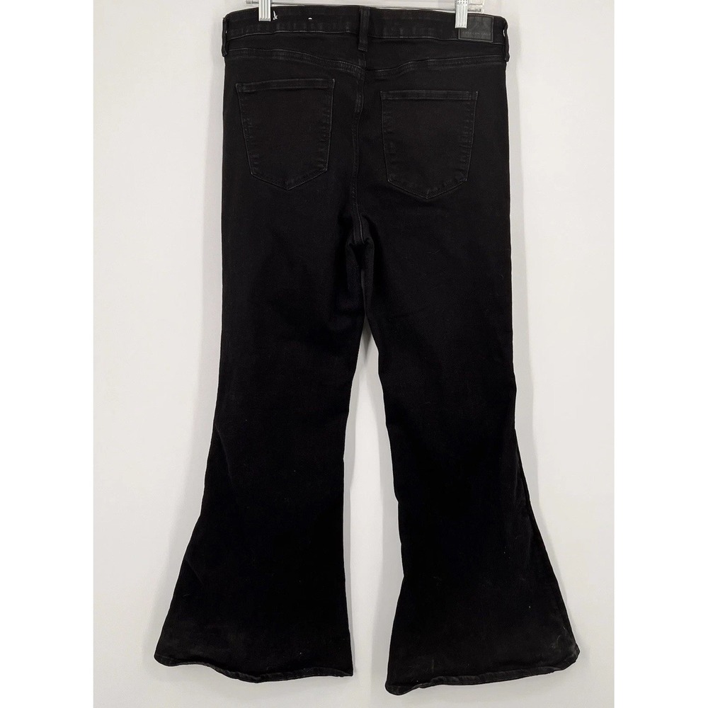 American Eagle Jeans Women 16 Black Hi Rise Festival Flare Next Level Stretch - Picture 2 of 12